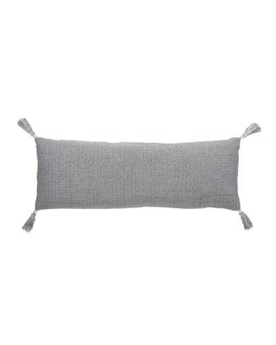Orchids Lux Home Molly Bed Throw Pillows - Navy In Gray
