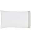 Orchids Lux Home Olivia Cotton Percale 300 Thread Count Pillowcase Pair In Gray