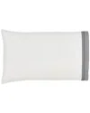 Orchids Lux Home Olivia Cotton Percale 300 Thread Count Pillowcase Pair In White