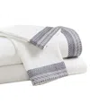 Orchids Lux Home Olivia Cotton Percale 300 Thread Count Sheet Set In Blue