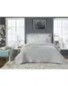 Orchids Lux Home Serenity Printed Reversible Quilt In Blue