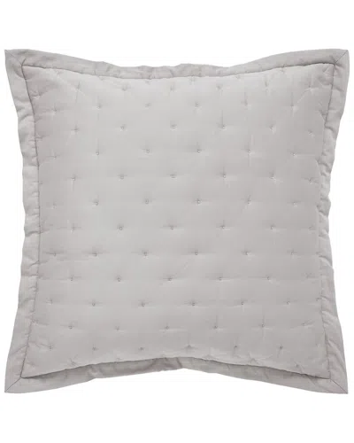 Orchids Lux Home Oscar Tufted Cotton Sateen Quilt Euro Sham In White