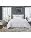 Orchids Lux Home Oscar Tufted Cotton Sateen Quilt In White