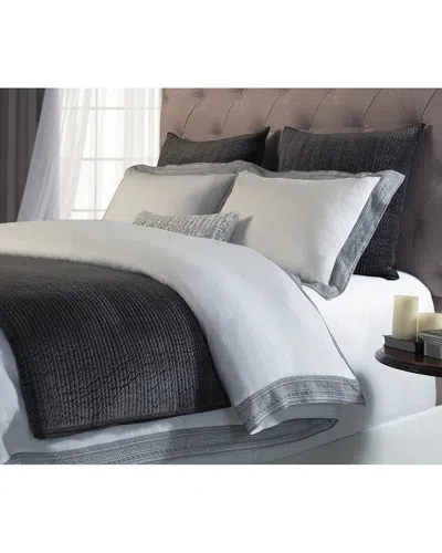 Orchids Lux Home Parker European Linen Duvet Cover In Gray