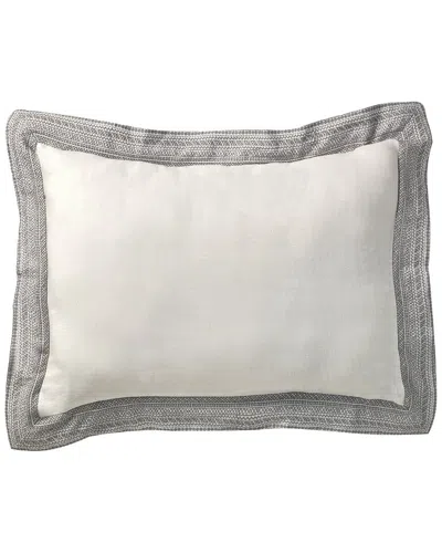 Orchids Lux Home Parker European Linen Duvet Cover Sham Set In Gray