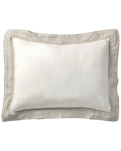 Orchids Lux Home Parker European Linen Duvet Cover Sham Set In White