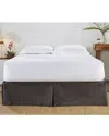 Orchids Lux Home Pavillion Box Pleat Bed Skirt - Gray In White