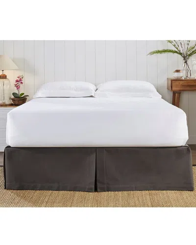 Orchids Lux Home Pavillion Box Pleat Bed Skirt - Gray