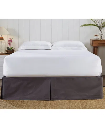 Orchids Lux Home Pavillion Box Pleat Bed Skirt - Midnight