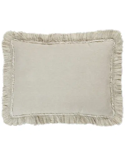 Orchids Lux Home Ruffle European Linen Duvet Cover Sham Set