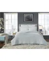 Orchids Lux Home Serenity Printed Reversible Quilt In Blue