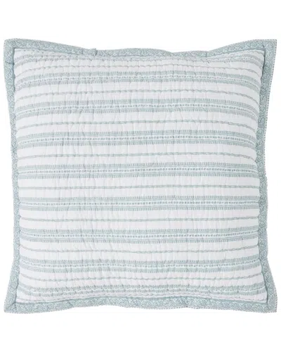 Orchids Lux Home Serenity Printed Reversible Quilt Euro Sham In Blue
