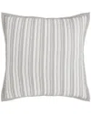 Orchids Lux Home Serenity Printed Reversible Quilt Euro Sham In Gray