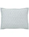 Orchids Lux Home Serenity Printed Reversible Quilt Sham In Blue