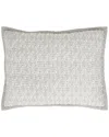Orchids Lux Home Serenity Printed Reversible Quilt Sham In Gray