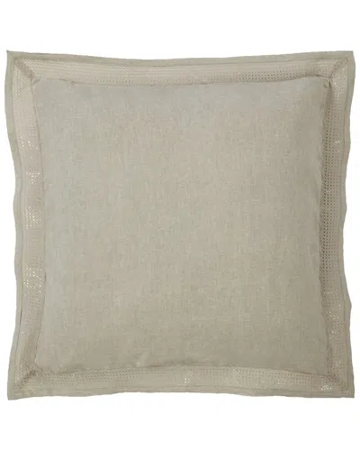 Orchids Lux Home Sienna European Linen Lace Duvet Cover Euro Sham