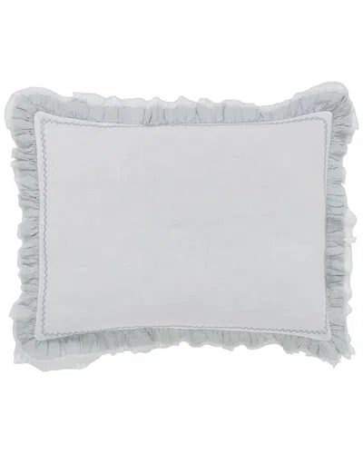 Orchids Lux Home Solana Ruffle  Duvet Cover Sham Set In Gray