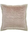 Orchids Lux Home Velvet Oliver Quilt Sham In Cocoa