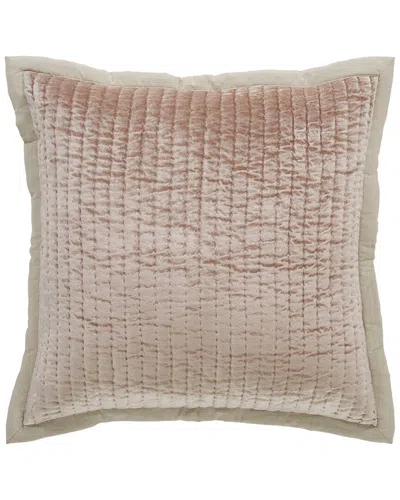 Orchids Lux Home Velvet Oliver Quilt Sham In Cocoa