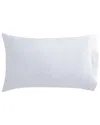 Orchids Lux Home Venice Egyptian Cotton Percale 400 Thread Count Pillowcase Pair In White