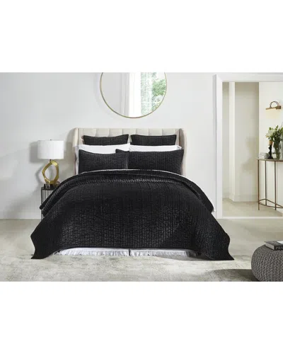 Orchids Lux Home Walton Channel Velvet Quilt