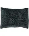 Orchids Lux Home Walton Channel Velvet Quilt Sham In Black