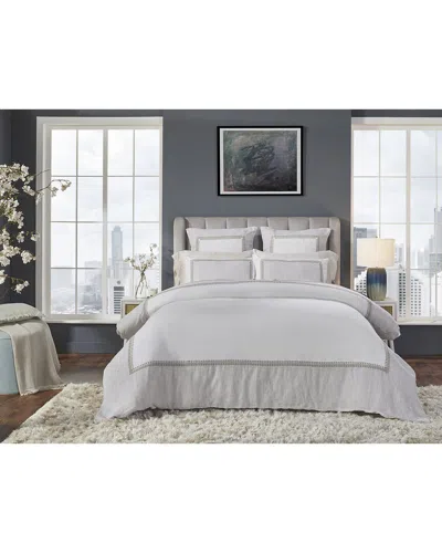 Orchids Lux Home Westport European Linen Duvet Cover In Gray