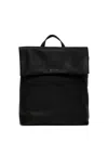 Orciani Active Micron Pebbled Leather Backpack In Black