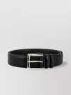 Orciani Adjustable Leather Belt With Smooth Finish In Black