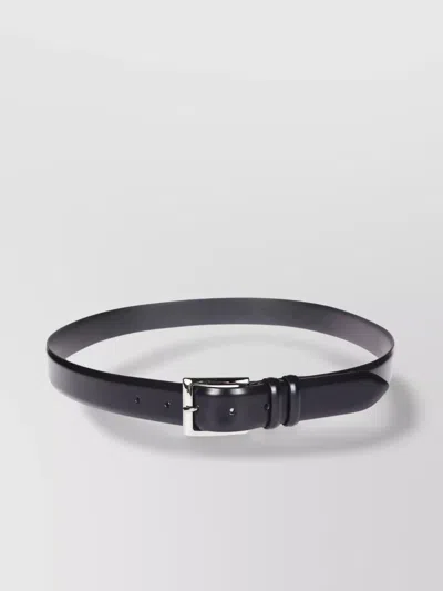 Orciani Adjustable Smooth Finish Calf Belt In Black