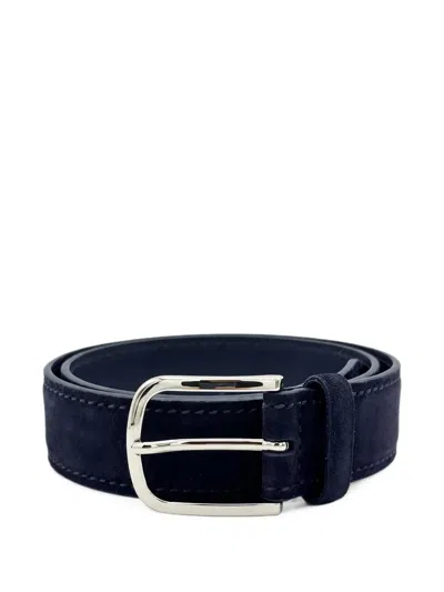Orciani Amalfi Suede Belt In Blue