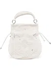 Orciani Appliqué Drawstring Tote Bag In White