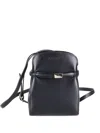 Orciani Aura Alba Leather Cross Body Bag In Black