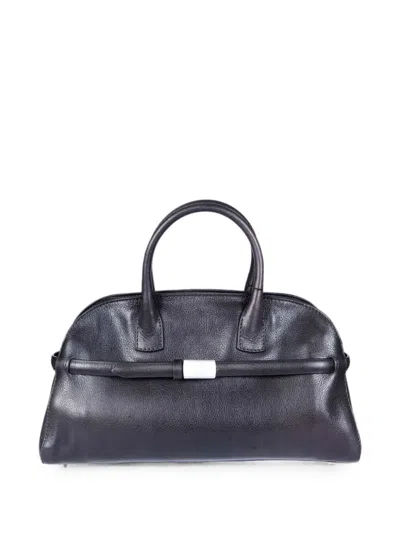 Orciani Aura S Leather Satchel Bag In Brown