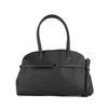 Orciani Aura Soft Large Grained Leather Shoulder Bag With Shoulder Strap In Black