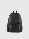 Orciani Rounded Black Pelle Backpack With Adjustable Straps In Black