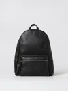 Orciani Rounded Black Pelle Backpack With Adjustable Straps In Purple
