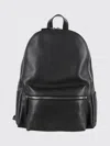 Orciani Rounded Black Pelle Backpack With Adjustable Straps In Black