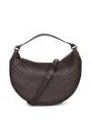 Orciani Brown Woven Dumpling Bag In Brown