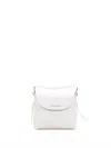 Orciani Nana Small Soft White Leather Handbag With Shoulder Strap