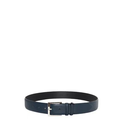Orciani Basic Saffiano Classic Belt In Black