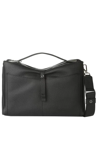 Orciani Bauletto Boxy Soft Bag In Black