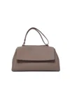Orciani Beige Handbag With Adjustable Handle And Discreet Closure In Brown
