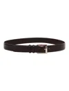Orciani Leather Buckle Belt In Black