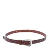 Orciani Studded Embossed Adjustable Length Belts In Brown