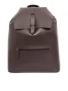 Orciani Alba Leather Backpack In Brown
