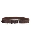 Orciani Woven Belt In Brown