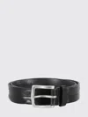 Orciani Bull Soft Smooth Black Leather Belt In Black
