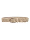 Orciani Braided Leather Belt In White