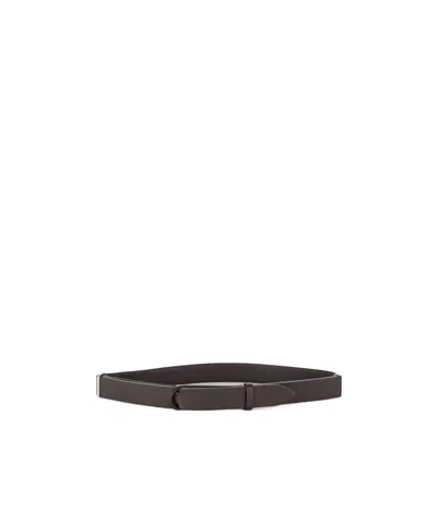 Orciani Belted Leather Belt In Black